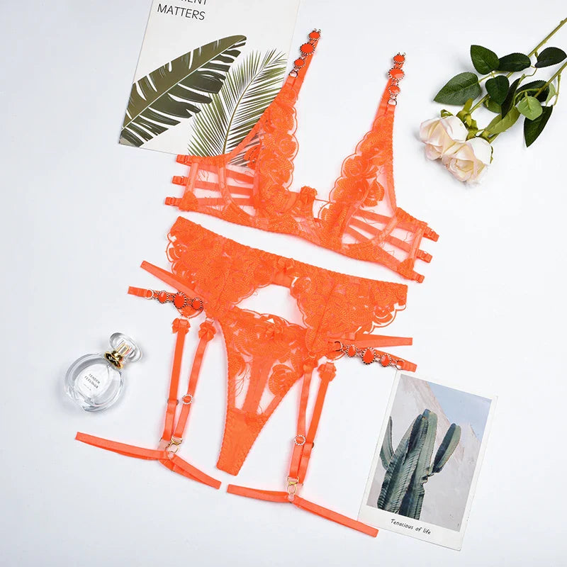 Ruby's Fancy 4 Pices Jewel Lingerie