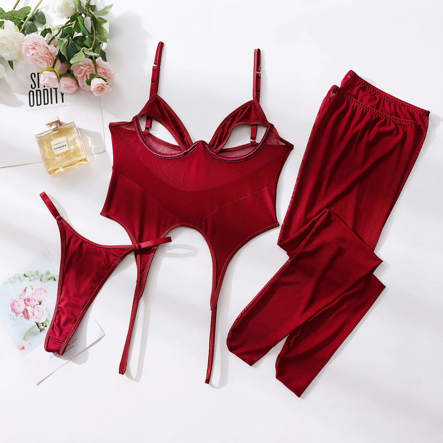 Lesly 3-Piece Cut Out Bra Set