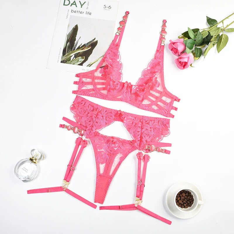 Ruby's Fancy 4 Pices Jewel Lingerie